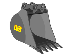 WERK-BRAU Dirt Bucket for 7,500 - 11,000 lbs. Excavators. (Mini 2)
