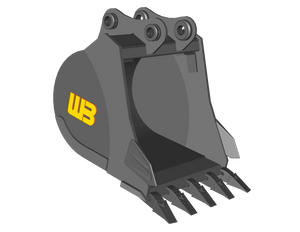 WERK-BRAU Severe Duty Rock Bucket for 16,000 - 25,000 lbs. Excavators. (Mini 5)