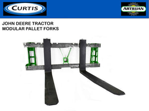 CURTIS / ARTILLIAN modular pallet forks, 3000 lbs. frame