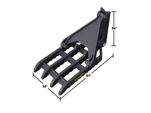 MT3272 Gentec Pulgares universales para excavadora mecánica, 65000-100000 lbs. excavadoras