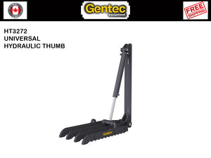 HT3272 Gentec Universal mechanical excavator thumbs, 55000-100000 lbs. excavators