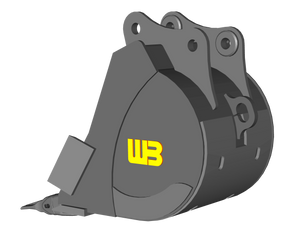 WERK-BRAU Balde para rocas de coral para 2,150 - 4,900 lbs. Excavadoras. (Mini 05)