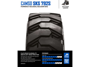MICHELIN CAMSO SKS 792S SOLID tire and rim assemblies for skid steer loaders