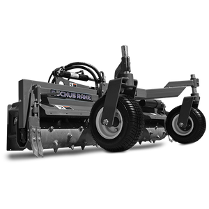 AMI hydraulic power rake for skid steer