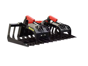Messer brush grapple for skid steer