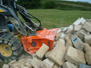 EZG crusher for skid steer
