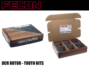 FECON DCR Rotor teeth kits for Blackhawk, Bullhog High Flow, and Bullhog Excavator 8 ton plus