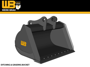Werk-Brau Ditching & Grading Bucket for 24,000-50,000 lbs. Excavators (12, 15 & 20MT)