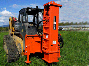 ETERRA Skid Steer PDX-1000 Post Driver Attachment