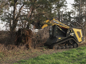 VIRNIG Digging tree puller for skid steer