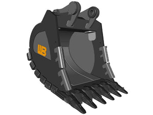 WERK-BRAU Extreme Duty Rock Buckets for 59,000 - 68,000 lbs. Excavators (30MT)