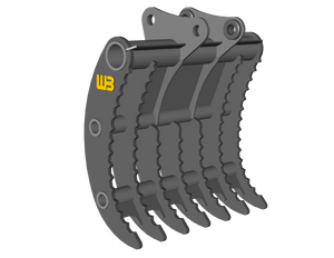 WERK BRAU Grading Rake for Excavators 42,000 - 59,000 lbs (20 & 25MT)