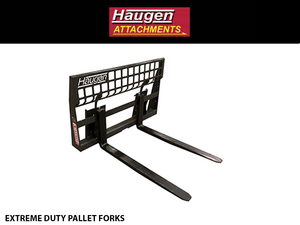 HAUGEN EXTREME DUTY PALLET FORKS FOR SKID-STEER