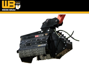 WERK-BRAU Brushhound 30EX Series flail shredder for 8000 to 13000 Lbs. excavators
