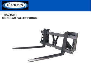 Horquillas modulares CURTIS / ARTILLIAN para tractores con soporte para minicargadora