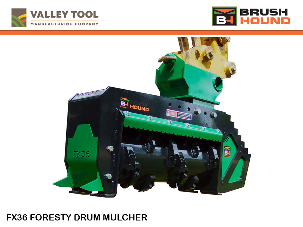 VALLEY TOOL MFG BRUSH HOUND FX36 defender mulcher 16000 - 32000 lbs. excavators