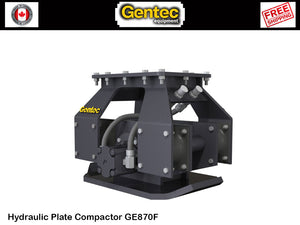 GENTEC GE870F Hydraulic Plate Compactor, 4000-14500 lbs. Excavators