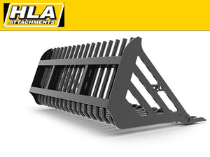 HLA Cucharón para rocas de servicio pesado/horquilla para piedras para minicargadora