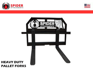 SPIDER heavy duty frame pallet forks for skid steer loader