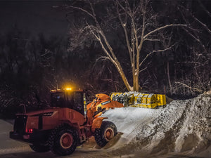 SnowWolf QuattroPlow arado lateral automático para cargadoras de ruedas