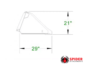 SPIDER Attachments Heavy duty low profile buckets for skid steer loaders