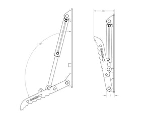 HT1850 Gentec Universal hydraulic excavator thumbs, 22500-39000 lbs excavators