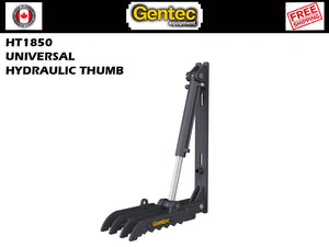 HT1850 Gentec Universal hydraulic excavator thumbs, 22500-39000 lbs excavators
