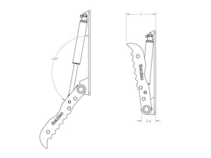 HT830 Gentec Universal hydraulic excavator thumbs, 4000-9900 lbs excavators