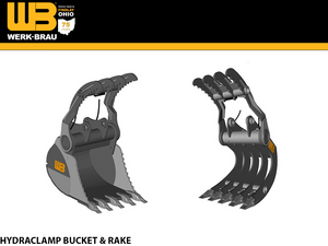 WERK BRAU Hydra-Grip Attachments for excavators 11,000 - 25,000 lbs. (mini 3,4, & 5)