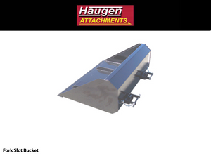 HAUGEN FORK SLOT BUCKETS FOR TELEHANDLERS/FORKLIFTS