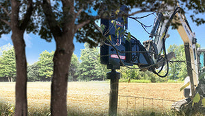 Atornillador de postes PREMIER PD750E para Miniexcavadoras 7500-15000 lbs. máquinas