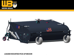 Escoba recogedora montada en cargador WERK-BRAU