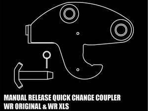 Sistemas de acoplador WAIN ROY de 1/4 de yarda para excavadoras y retroexcavadoras de 12 500 a 16 000 lb, incluidos Wain Roy, CF, Gannon y Helac