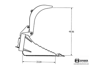SPIDER ATTACHMENTS Stump bucket for mini loader