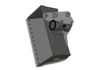 WERK-BRAU Hydraulic Actuator Tilt Bucket for 5,000 -11,000 lbs. Excavators. (Mini 1, 15 & 2)