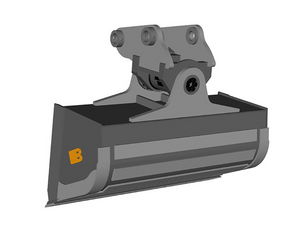 WERK-BRAU Hydraulic Actuator Tilt Bucket for 14,000 - 25,000 lbs. Excavators. (Mini 4 & 5)