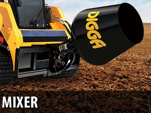 DIGGA cement mixer bowl and auger drive assembly