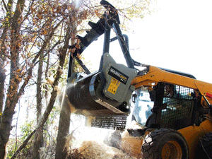 Baumalight MS1472 1400 series bite limiter drum mulcher for Skid Steer