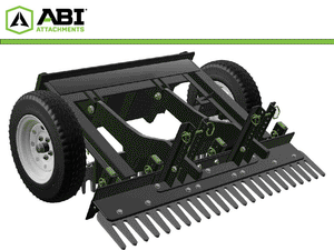 ABI Mini SR Landscape Rake for Mini Skid Steers