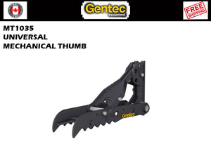 MT1035 Gentec Pulgares de excavadora mecánicos universales, excavadoras de 10000-15000 lbs
