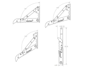 MT1440 Gentec Pulgares de excavadora mecánicos universales, excavadoras de 10000-22000 lbs