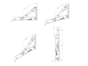 MT1445 Gentec Pulgares de excavadora mecánicos universales, excavadoras de 10000-22000 lbs