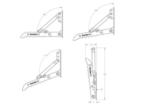 MT1850 Gentec Universal mechanical excavator thumbs, 22500-39000 lbs excavators