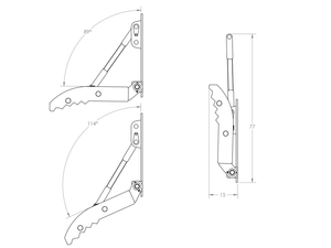 MT3272 Gentec Pulgares universales para excavadora mecánica, 65000-100000 lbs. excavadoras