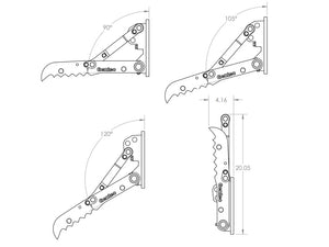MT618 Gentec Universal Mechanical excavator thumbs, 1500-3900 lbs excavators
