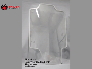 Spider Attachments NEW HOLLAND and CASE coated polycarbonate replacement windshields