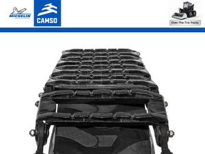 Acero MICHELIN CAMSO sobre las huellas de los neumáticos para minicargadoras