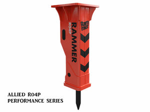 RAMMER Performance series hydraulic hammers for mini excavators 1800-26500 lbs.