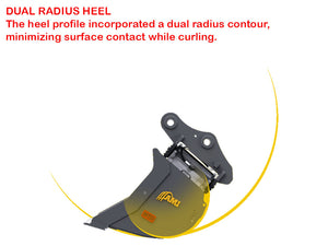 AMI RAMCAM Hydraulic tilt ditch cleaning bucket for excavators 24000 to 115000 lbs.