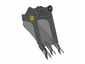 WERK BRAU Reverse V-Line Rock bucket for excavators 68,000 - 105,000 lbs (35 & 40MT)